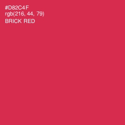 #D82C4F - Brick Red Color Image